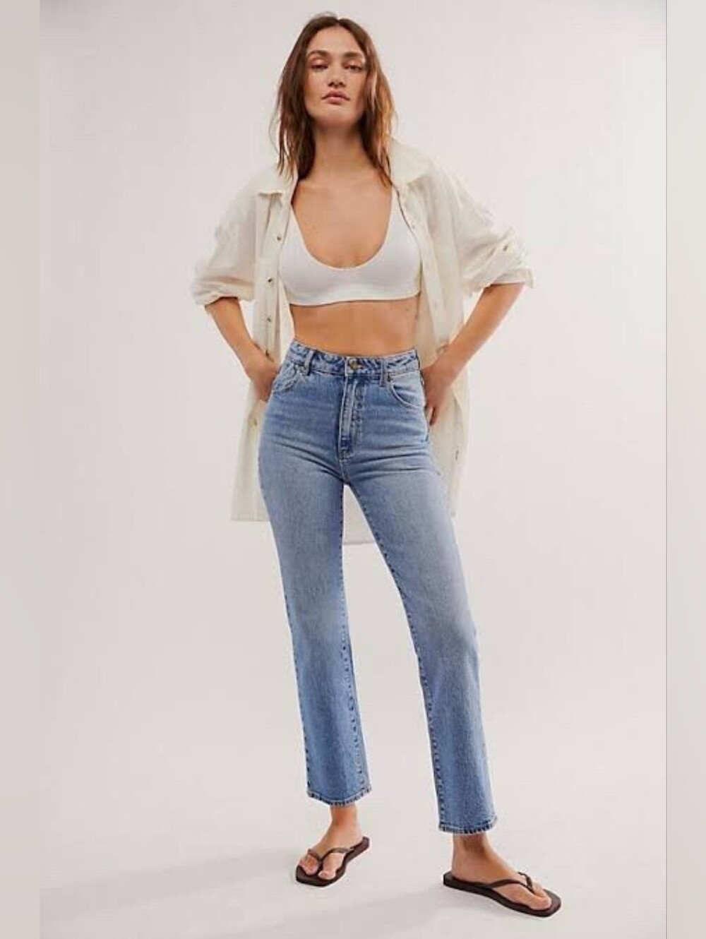 Rolla’s Original High Rise Straight Jeans Light Wash Size 27